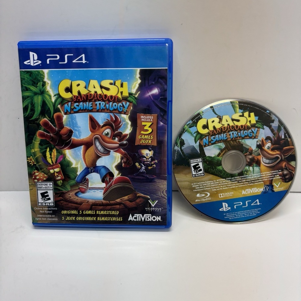 Crash Bandicoot N Sane Trilogy Sony PlayStation 4 PS4 - No Manual